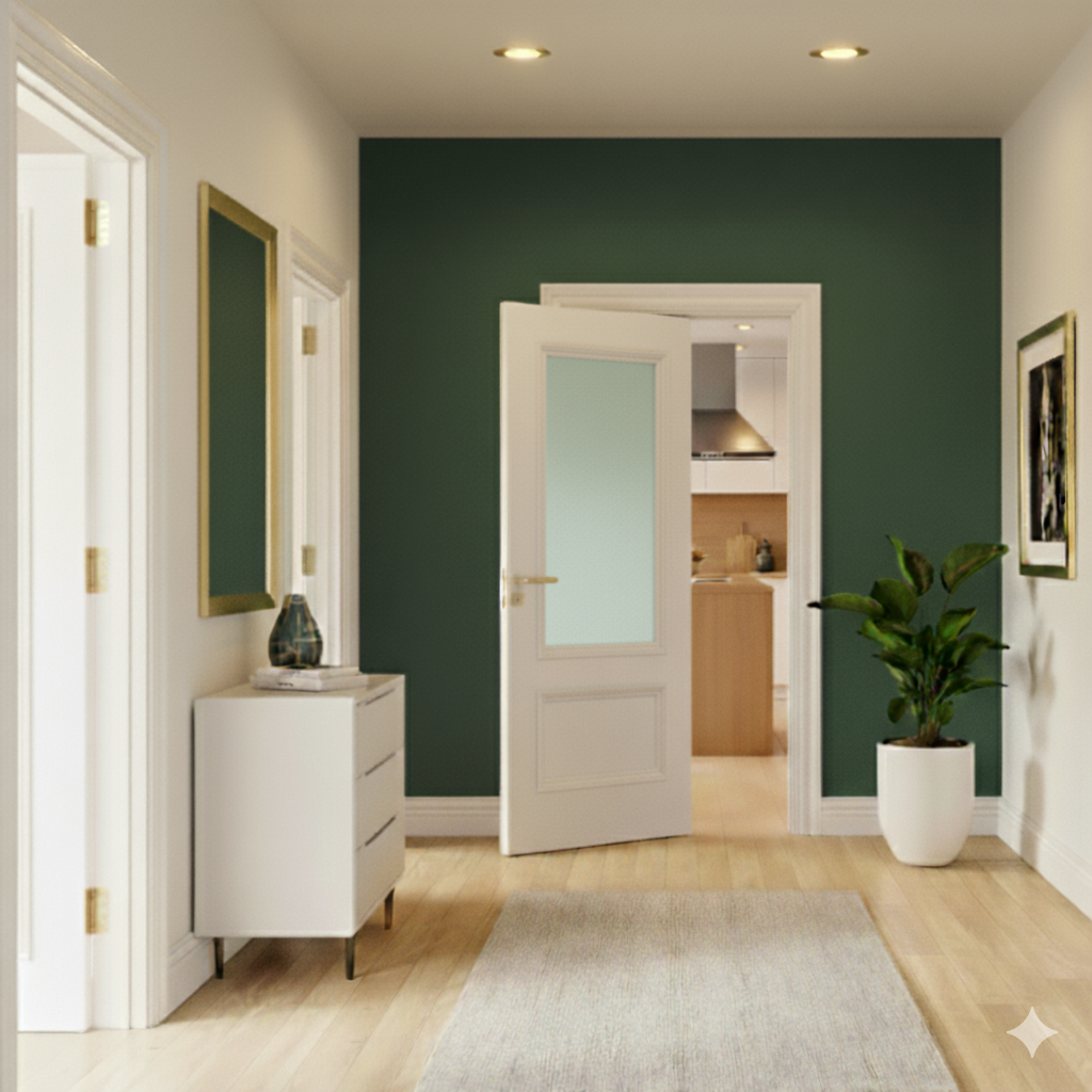 WC35GF Frosted Glass White Internal Door Victorian Style 2 Panel Door