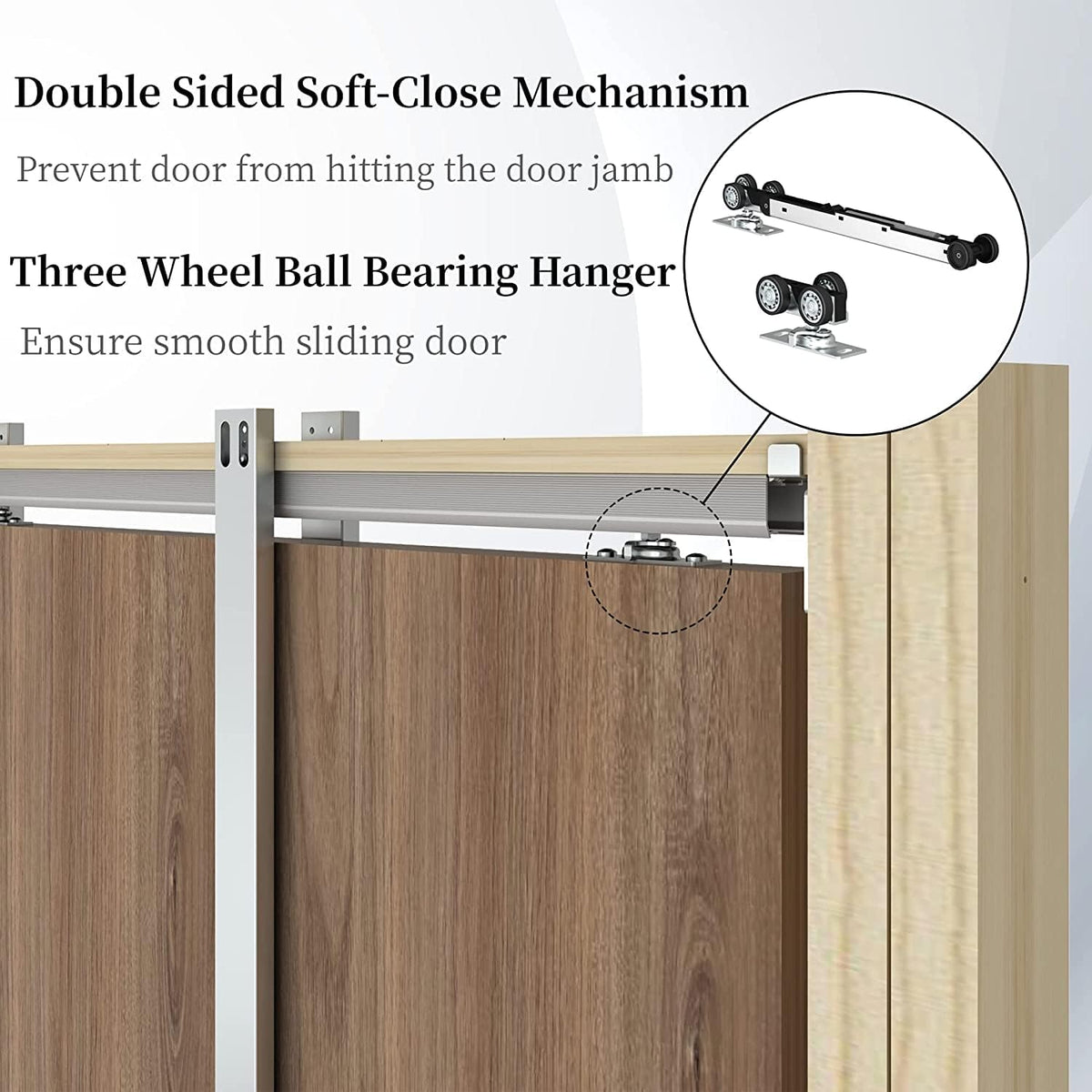 Pocket door kit, hardware detail