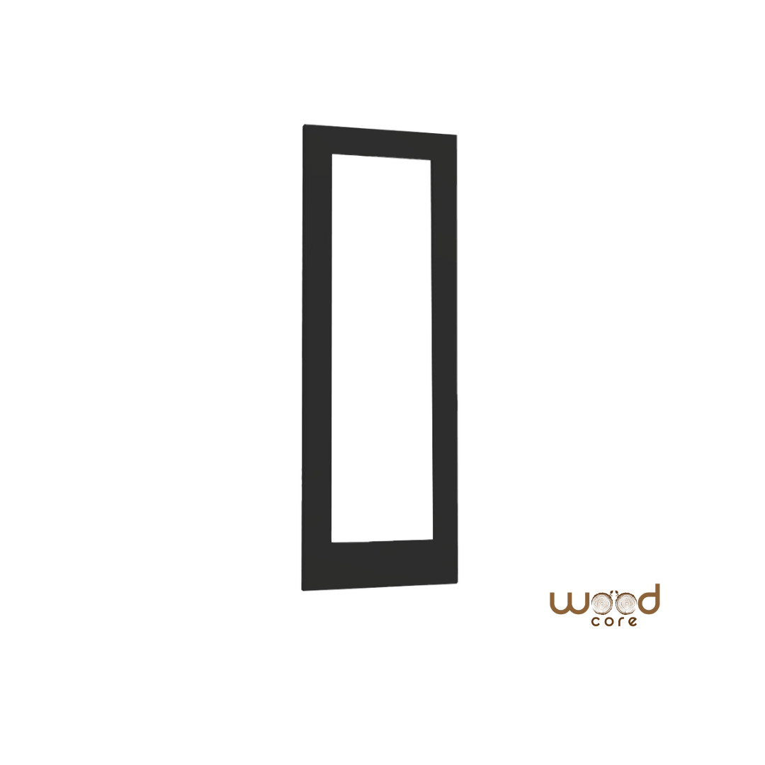 Black Shaker Clear Glass Internal Door