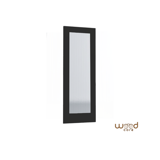 Black Shaker Reeded Glass Internal Door WC15GR