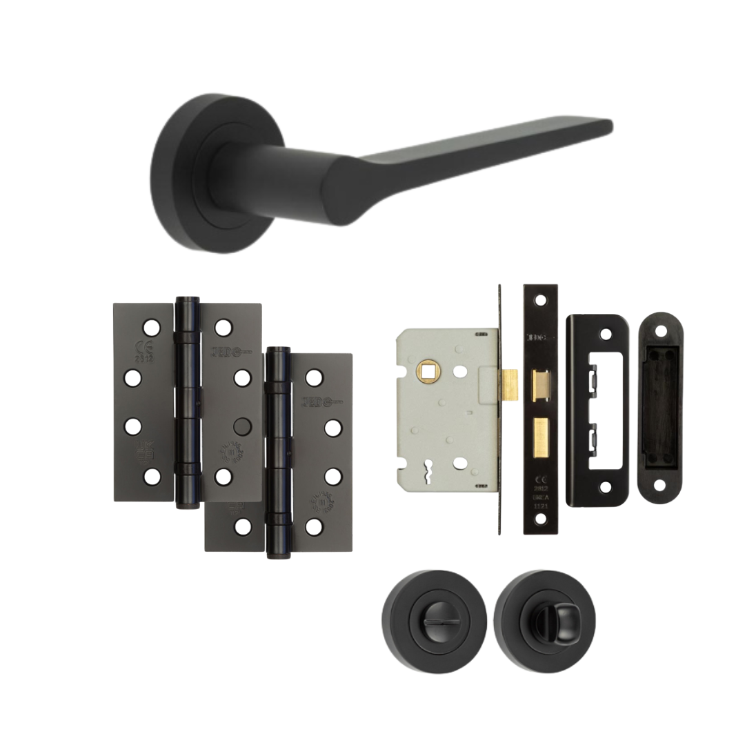 Cambridge Matt Black Internal Door Handle Sets