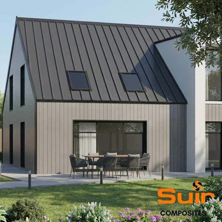 Composite cladding ship lap antique - installed