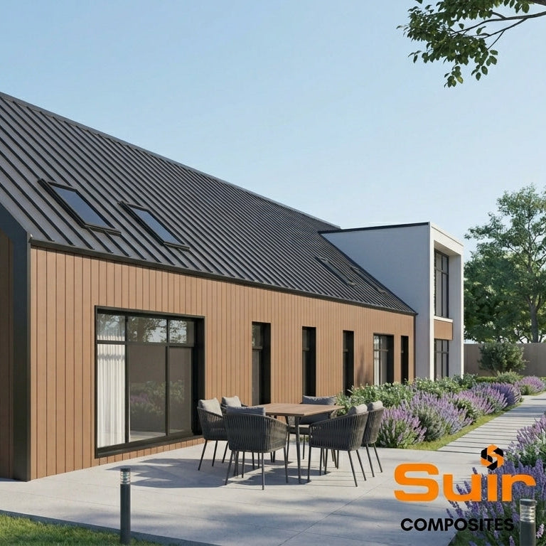 Composite cladding ship lap oak - installed