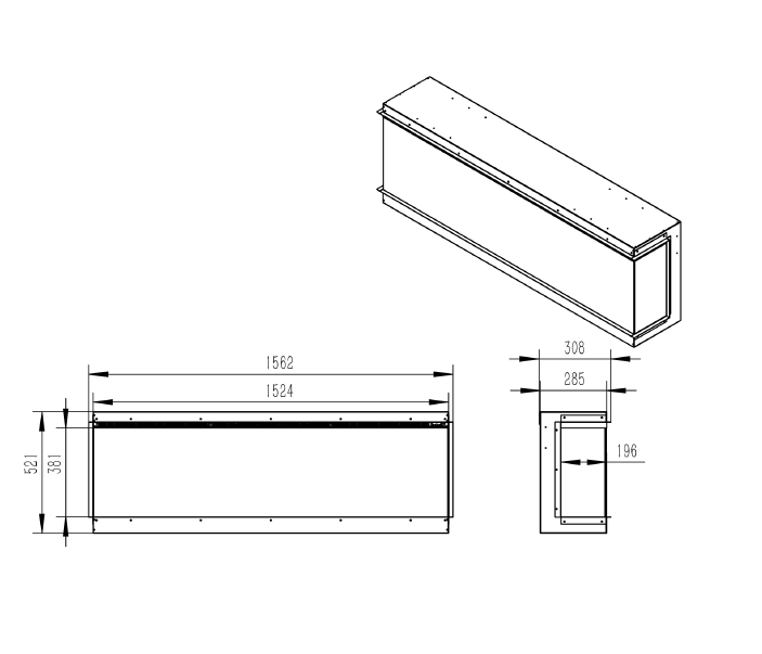 Firewave 1500 electric fire - detail