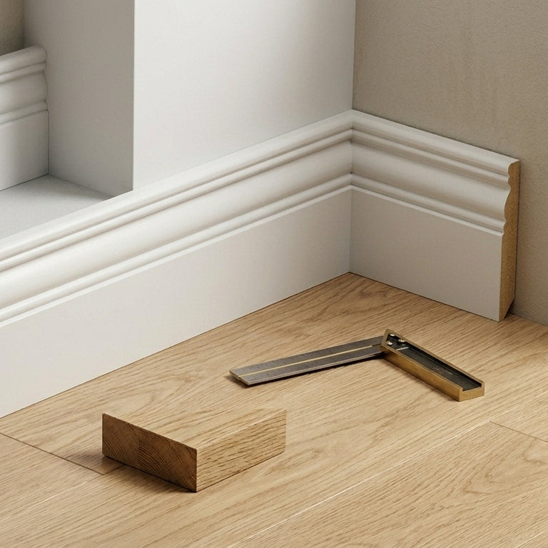 Georgian primed skirting - installed