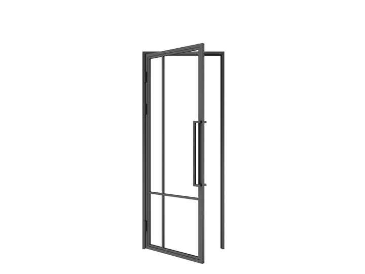 Steel Black Modern Crittal Style Internal Glass Doors Milan