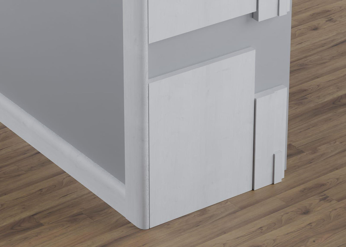 Internal primed white door frame liner - installed