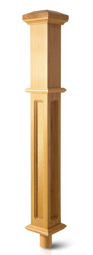 Box newel post - long square detail