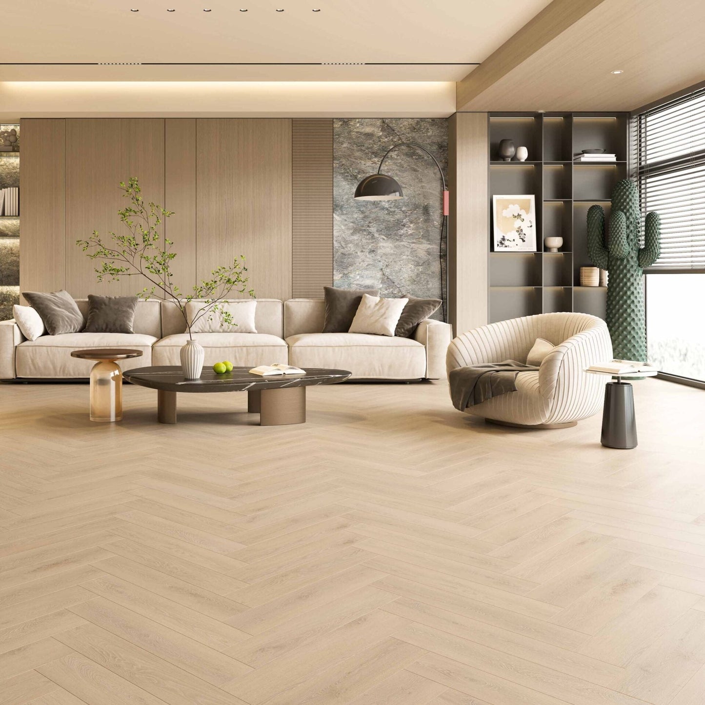 MILANO HERRINGBONE DUOMO OAK LAMINATE FLOORING AC5 NEW