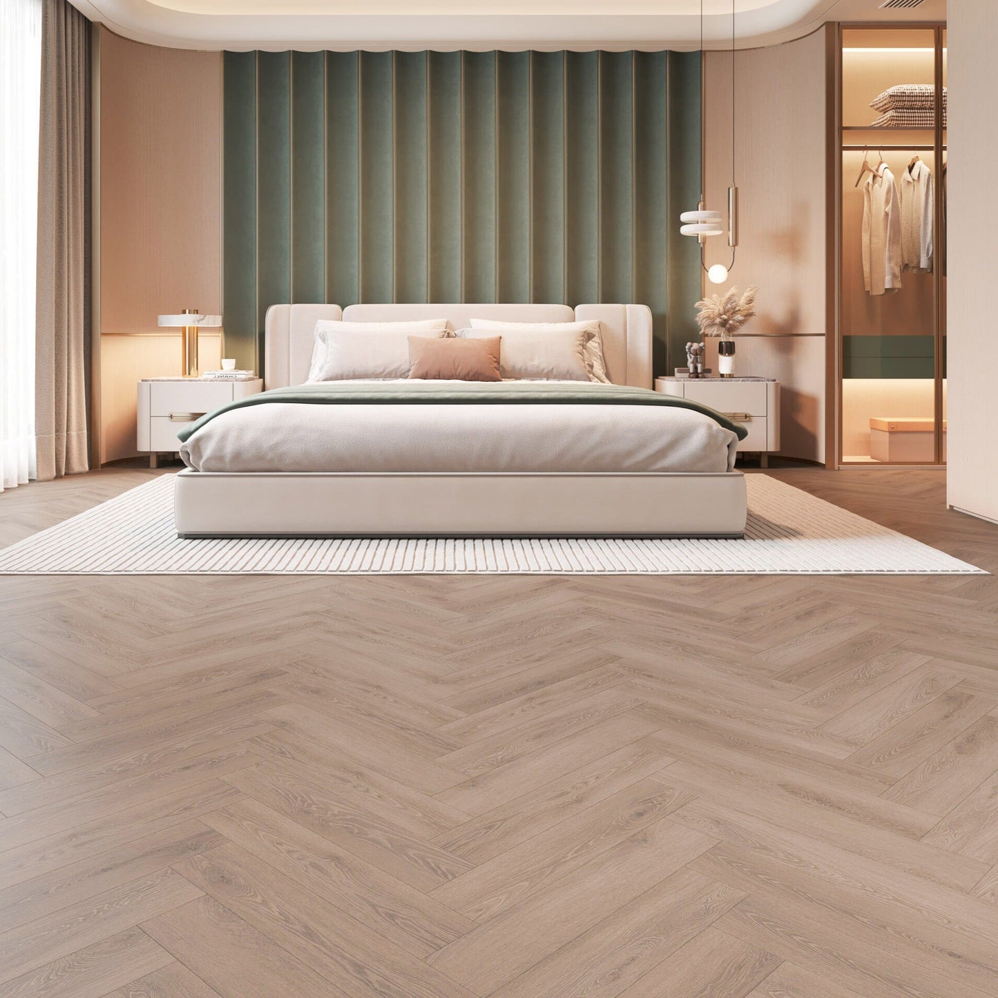 MILANO HERRINGBONE OPERA OAK LAMINATE FLOORING AC5