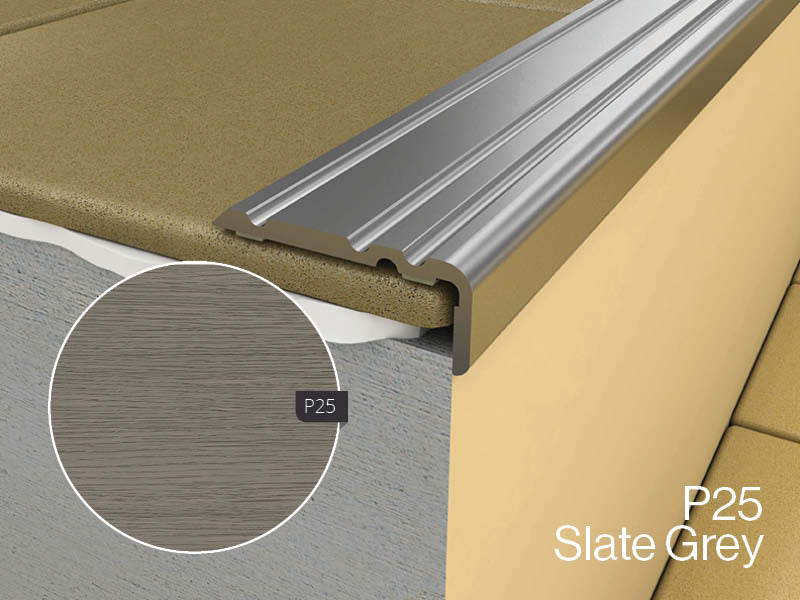Edge floor profile in Slate Grey