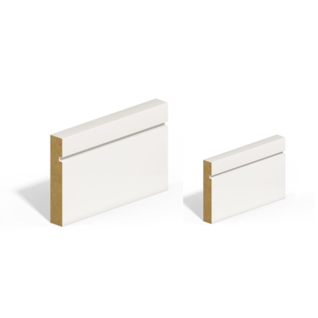 Shaker primed skirting and architrave