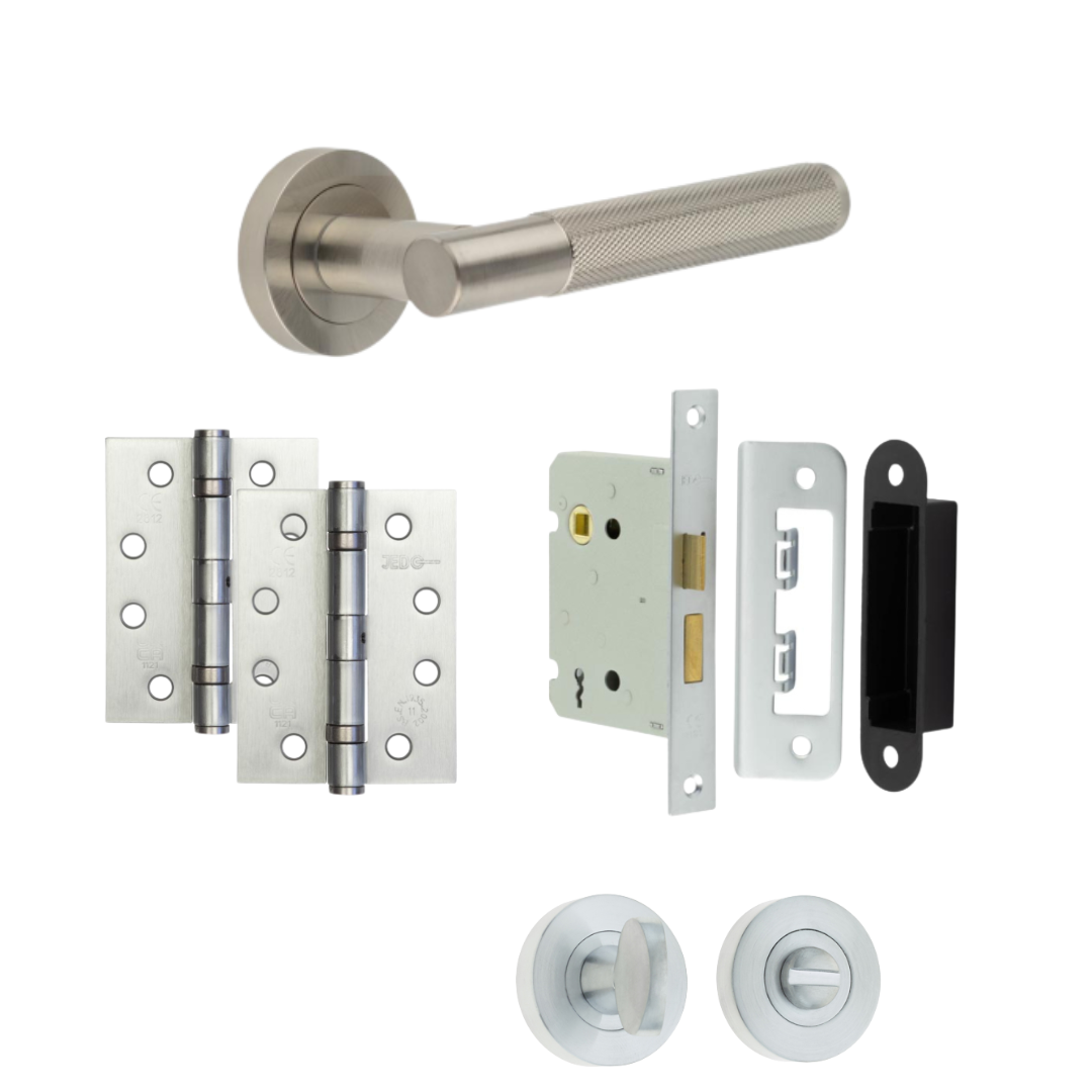 Milan Satin Nickle Internal Door Handle Set