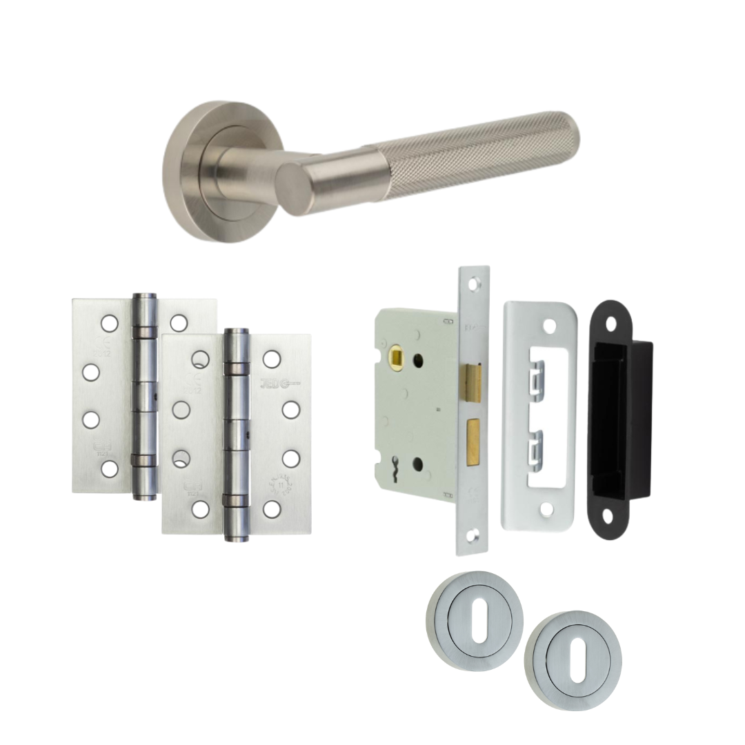 Milan Satin Nickle Internal Door Handle Set