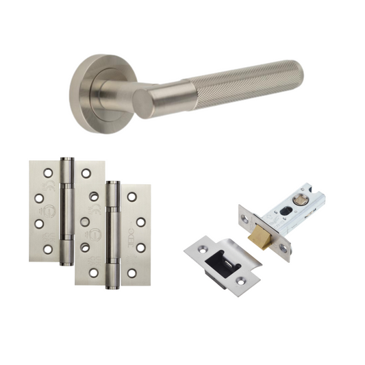 Milan Satin Nickle Internal Door Handle Set
