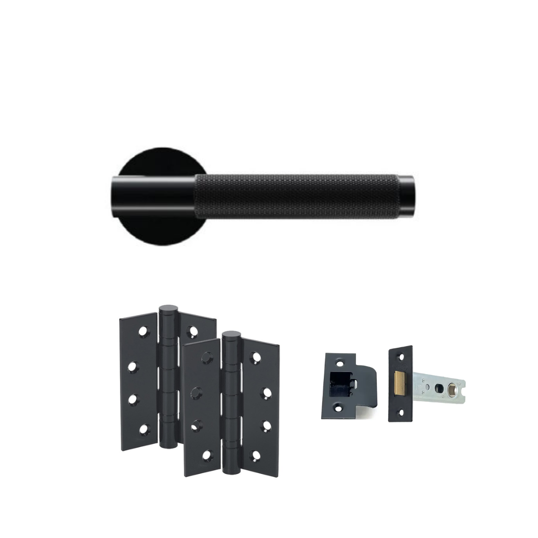 Roma Matt Black Internal Door Handle Sets