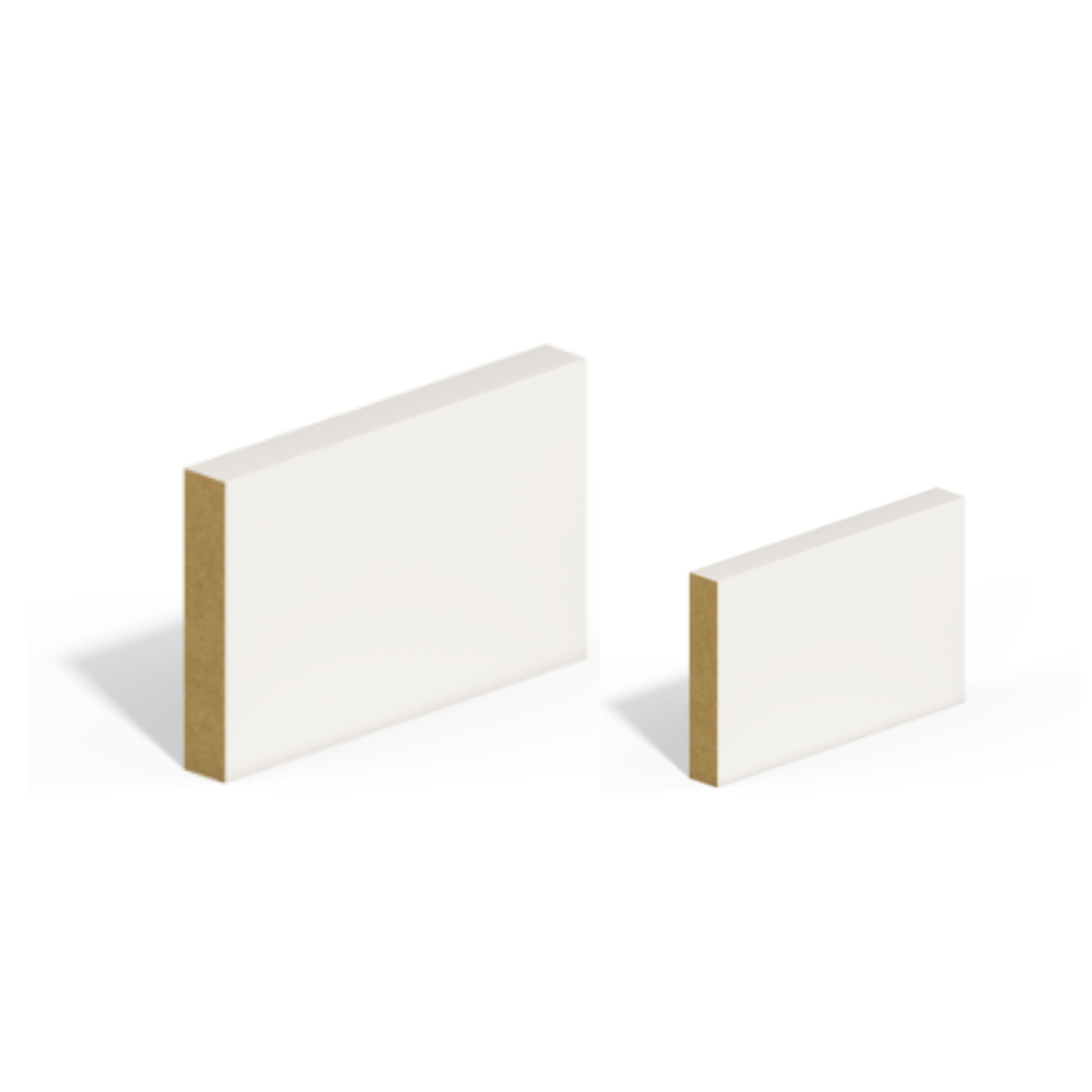 Square Edge Tudor primed skirting and architrave