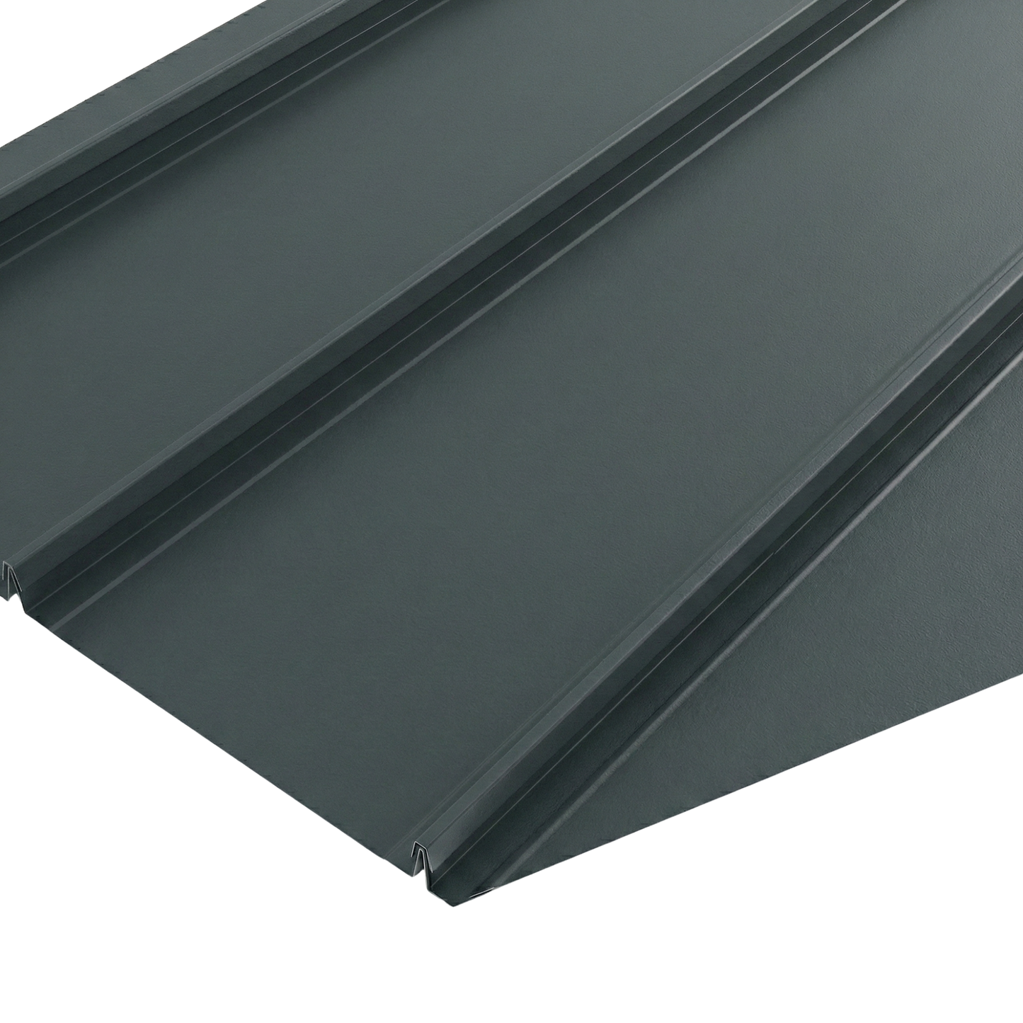 Standing seam steel wall and roof cladding - anthracite