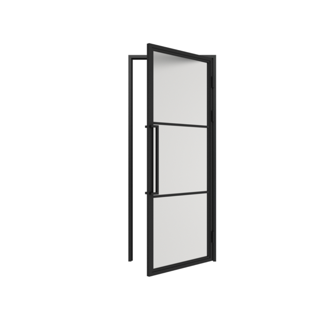 Steel Black Crittal Style Modern Internal Glass Door Lisbon