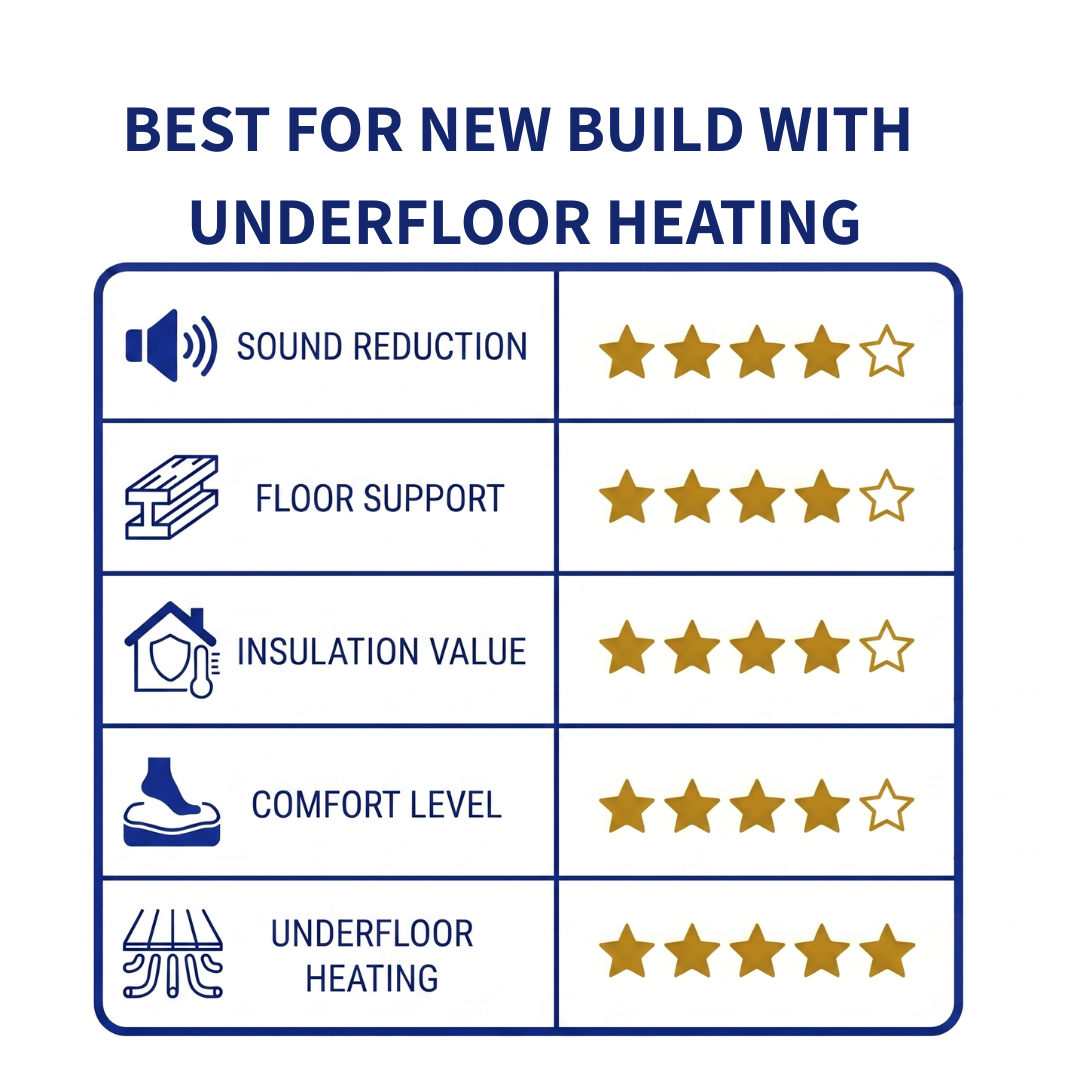 3mm Heat Master underlay for laminate and semi-solid flooring - detail