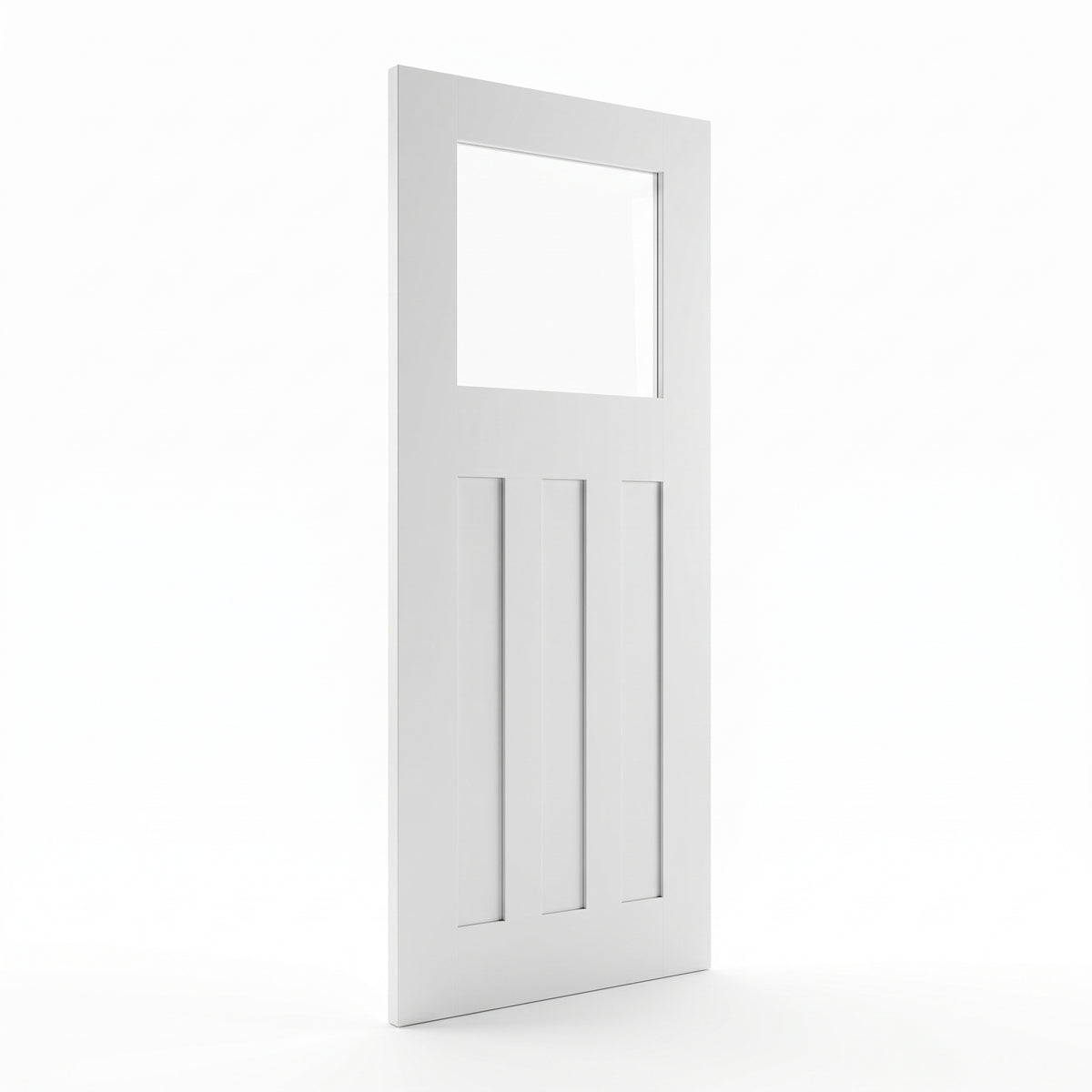 WC18G 1930s Style White Internal Door — Unglazed