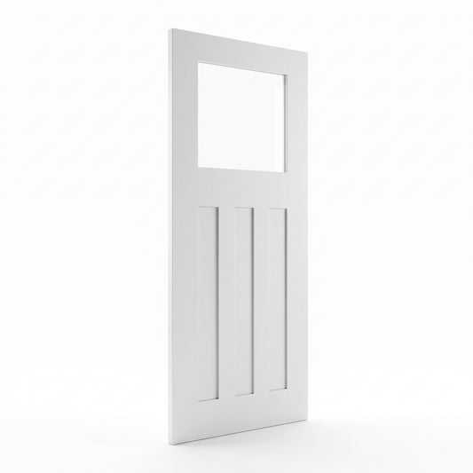 WC18G 1930s Style White Internal Door — Unglazed