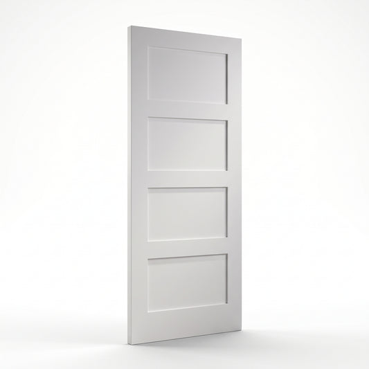 WC31 4 Panel Shaker White Internal Door