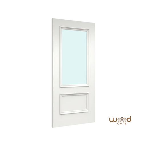 WC35GF Frosted Glass White Internal Door Victorian Style 2 Panel Door
