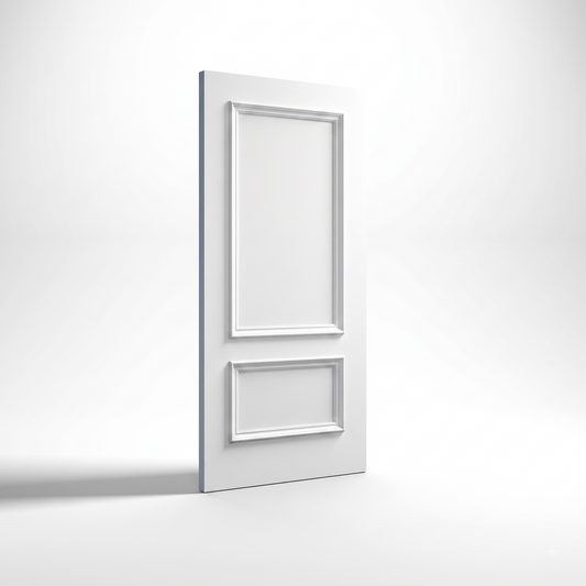 WC35 2 Panel Victorian Style White Internal Door