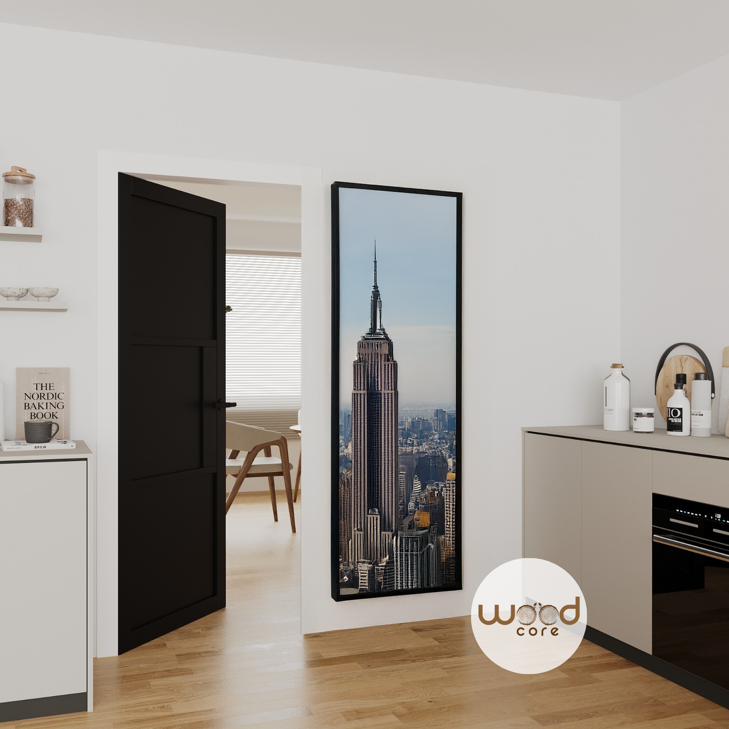 WC44 Premium Primed Black Mayfair Door