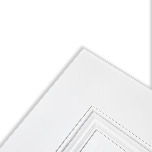 3 Panel Victorian Style Primed White Clear Glass Internal Door WC16GC