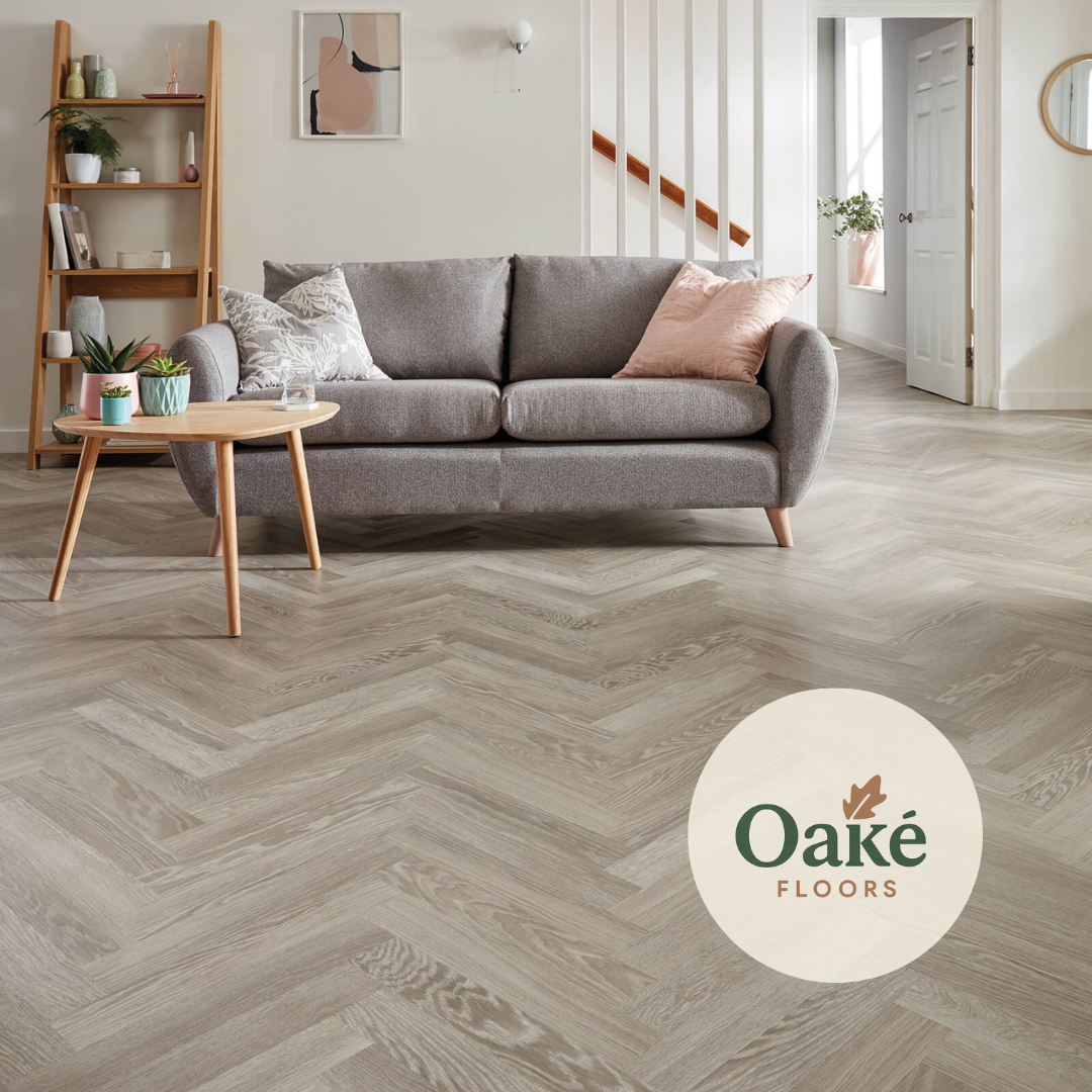 Washed Oak Herringbone Flooring 12mm