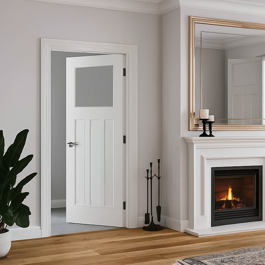 White Primed 1930 STYLE Internal Door WC18G Unglazed