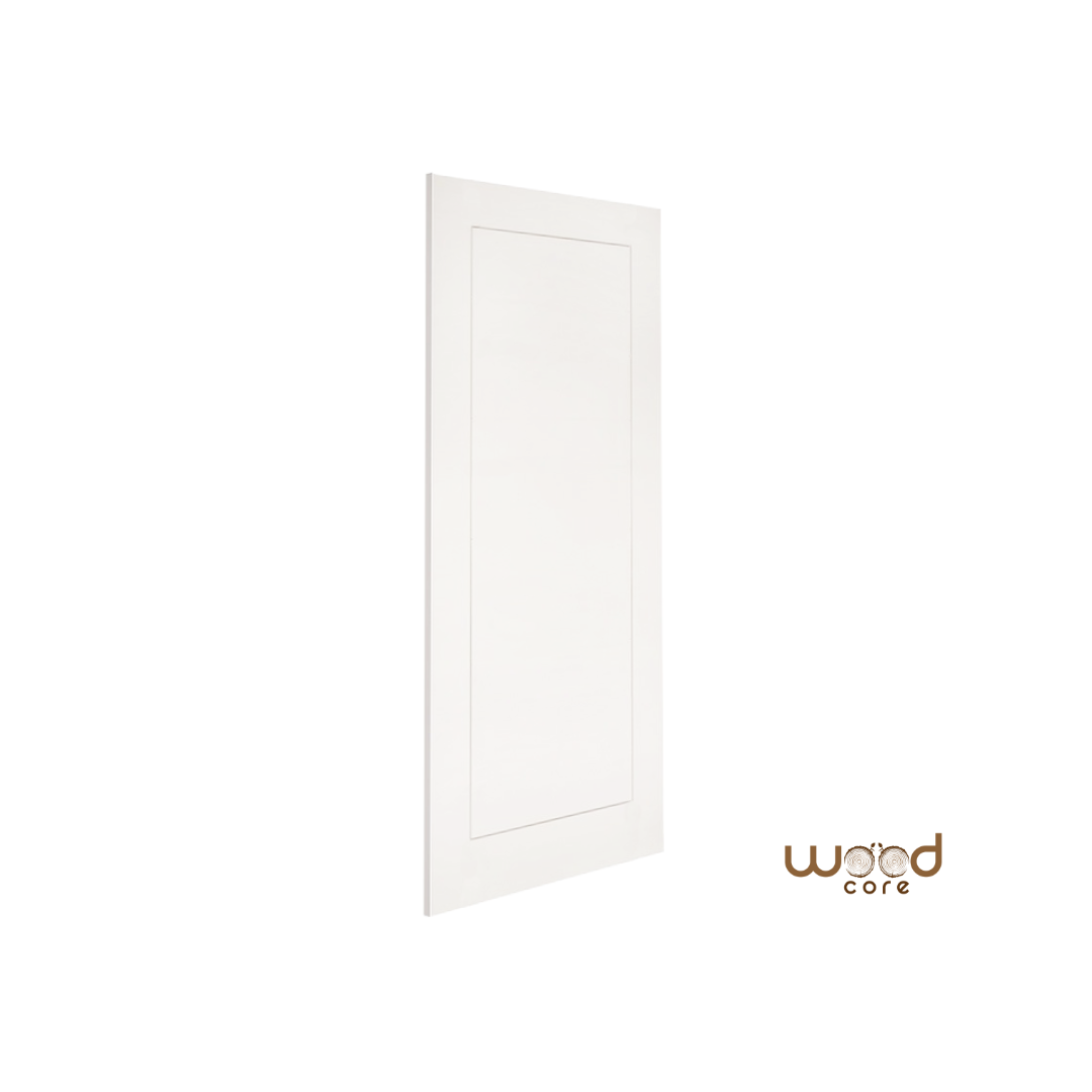 White Primed Internal Door Curved Lines Shaker Style