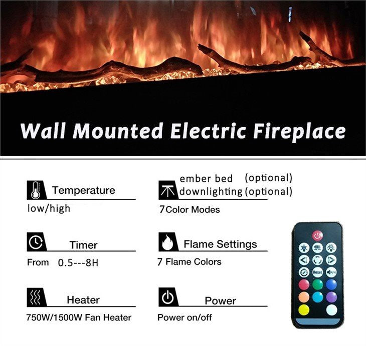 Firewave Wall Mounted Electric Fire 50"