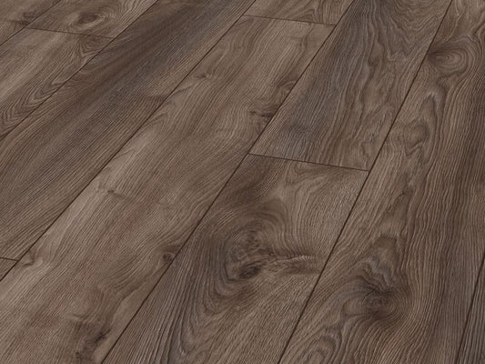 MAMMUT LONG PLANK MACRO OAK BROWN LAMINATE FLOORING AC5