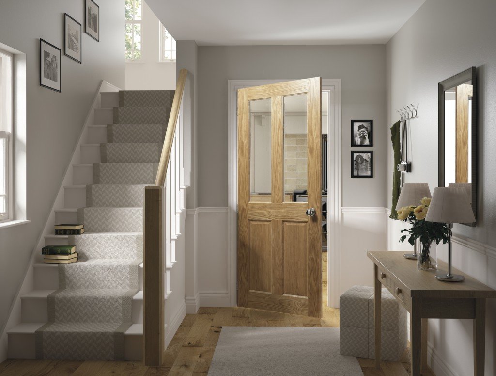 NM4G Oak Internal Door Unglazed