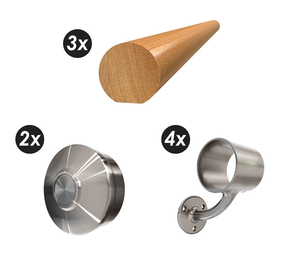 Wall Mounted Stair Handrail Kit