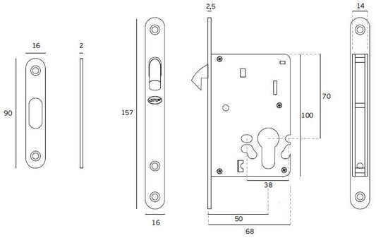 Sliding Door Privacy Lock