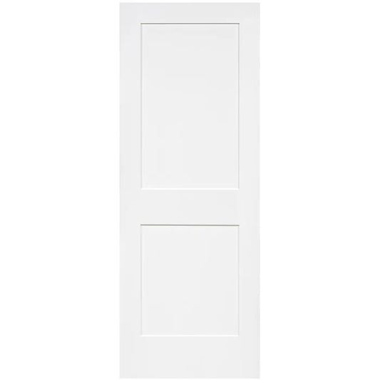 2 Panel Shaker White Primed Internal Wooden Door WC25