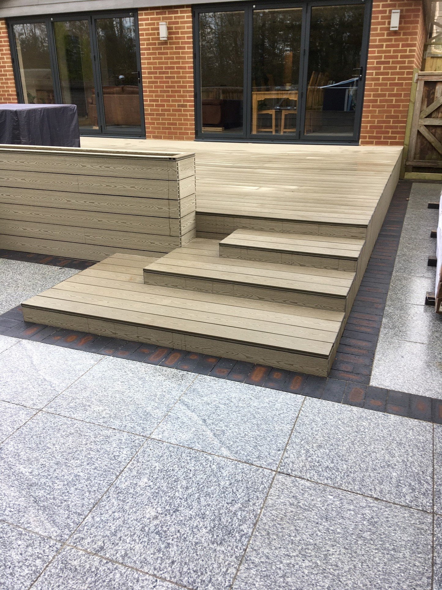Silver Grey Granite Paving Slabs Flamed 600mm