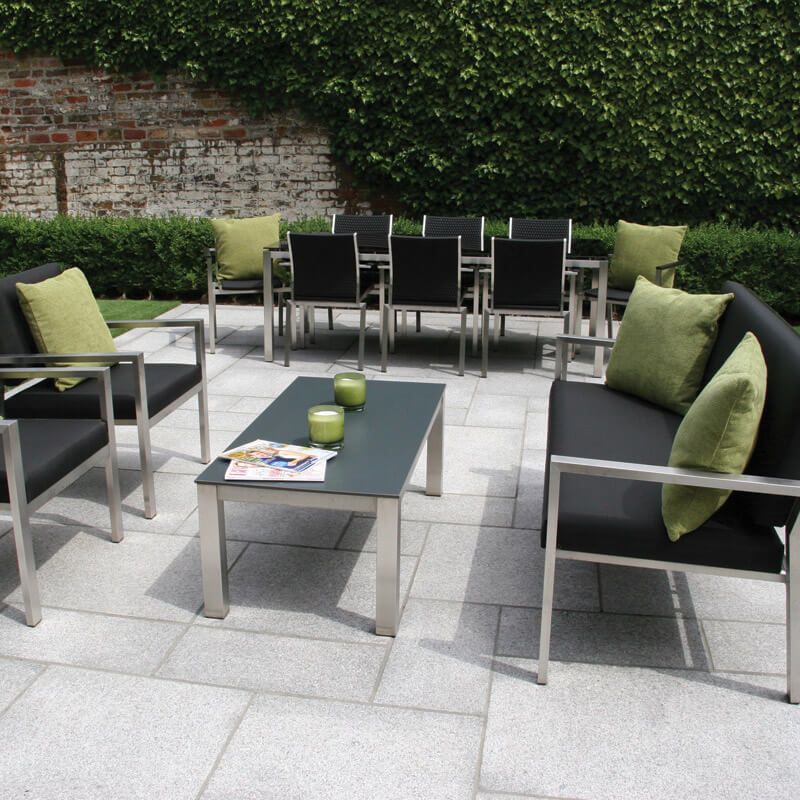 Silver Grey Granite Paving Slabs Flamed Patio Pack