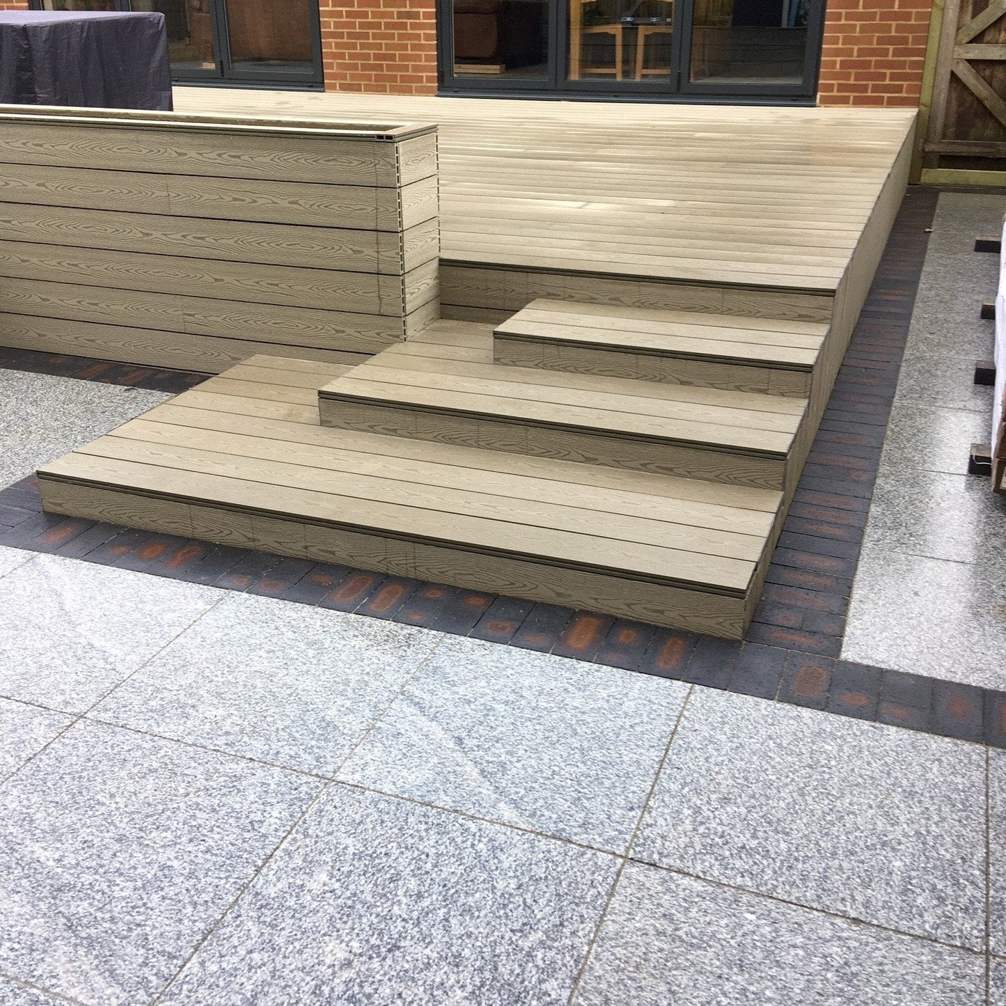Silver Grey Granite Paving Slabs Flamed 600mm
