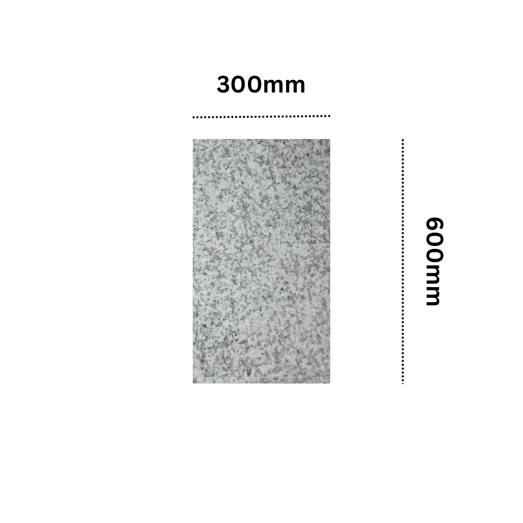 Silver Grey Granite Paving Slabs Flamed 300mm