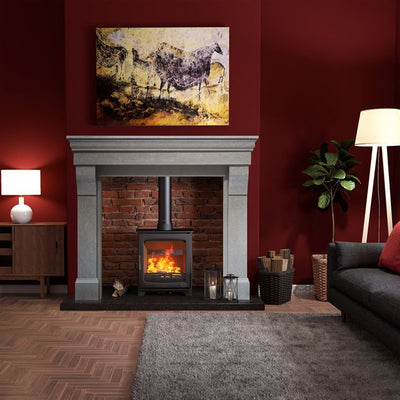 Honed Grey Fireplaces