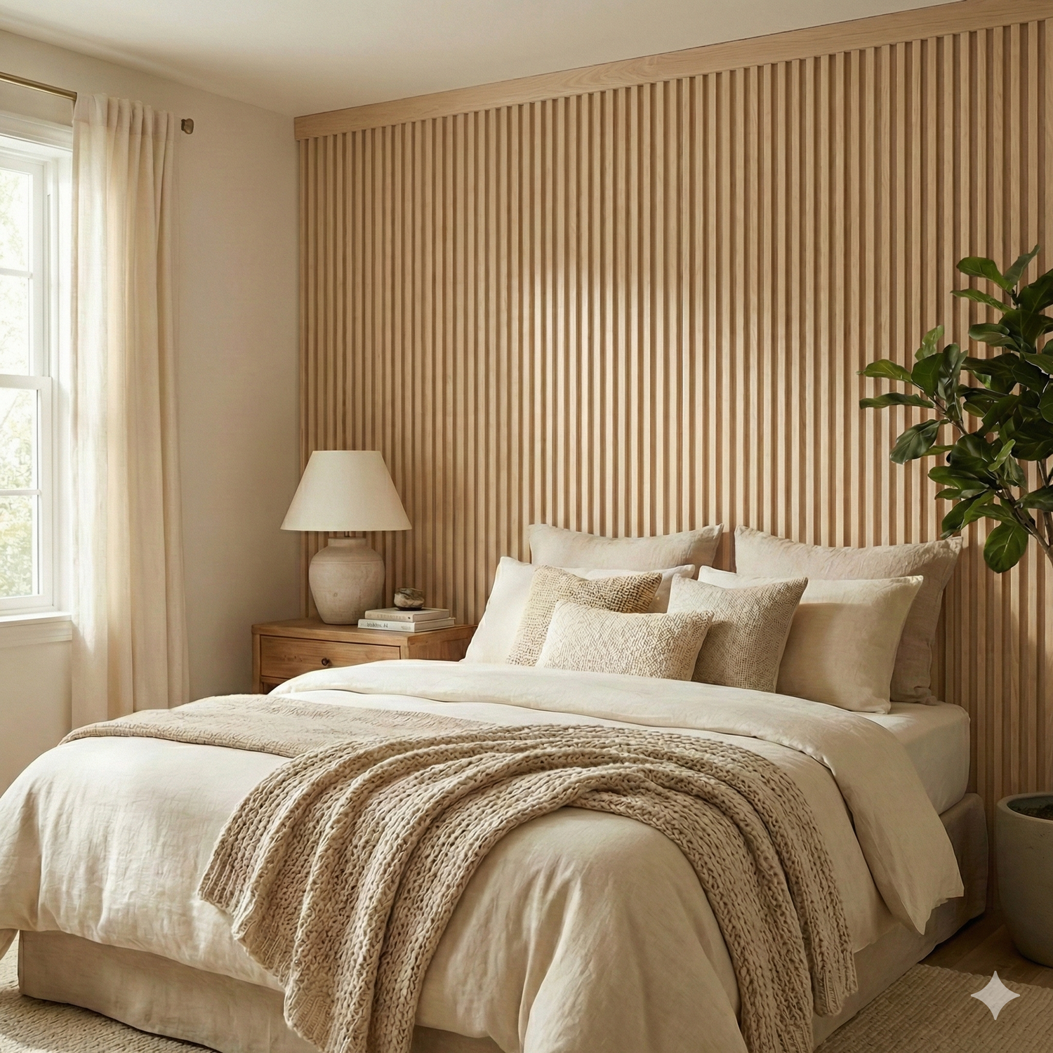 Fluted slat wall panelling Vienna Oak - main image