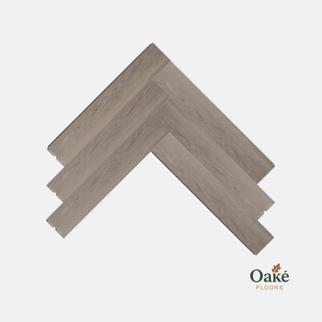 Herringbone laminate flooring Oak Dark 12mm AC5 - detail