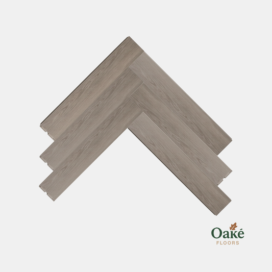 Herringbone laminate flooring Oak Dark 12mm AC5 - detail