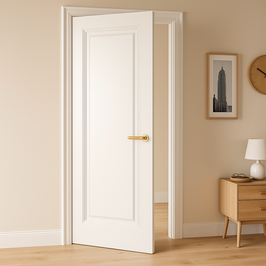 1 Panel Victorian Style Primed White Internal Door WC23