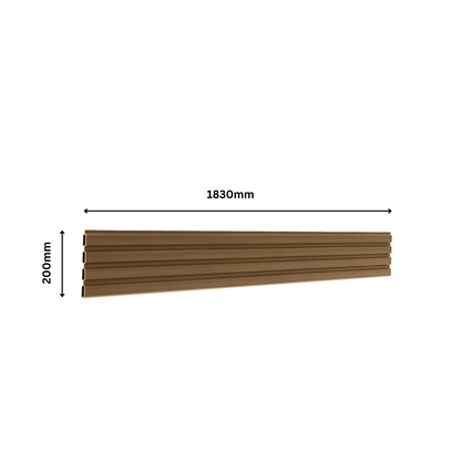 Composite fencing collection oak - slatted style